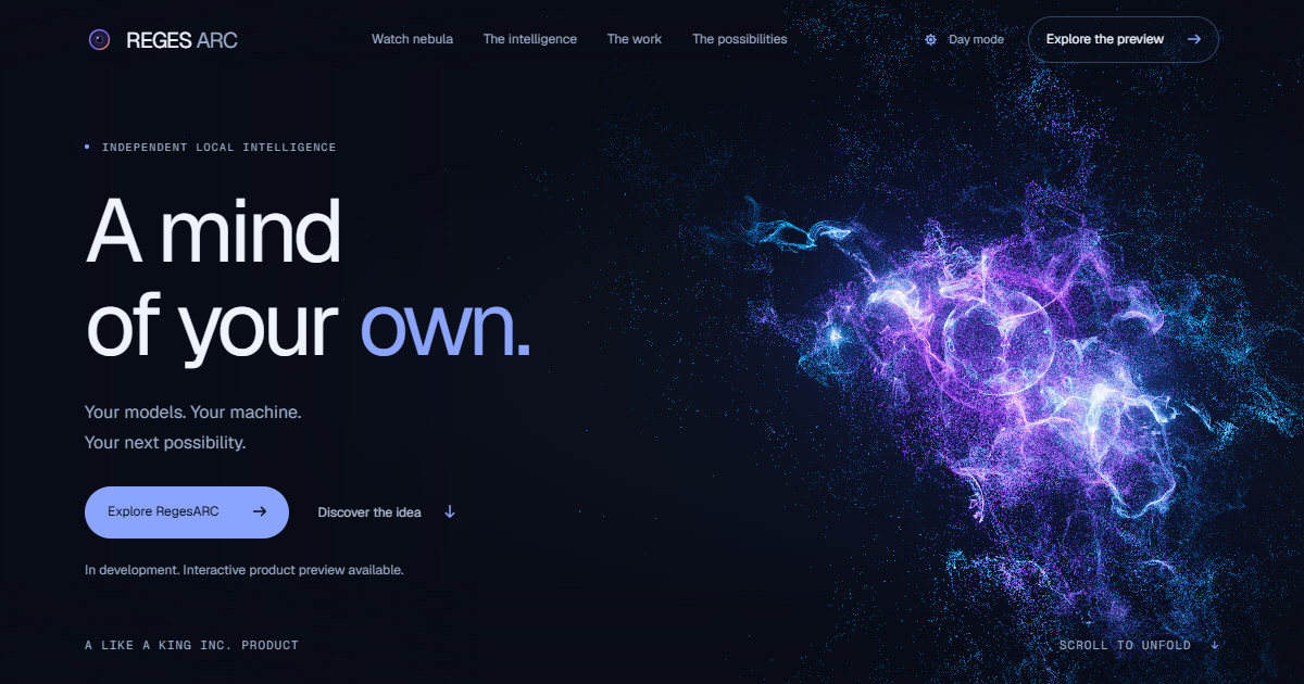 RegesARC — Website preview